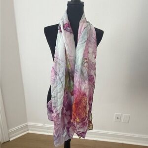 Floral Pink and Purple Women's Scarf